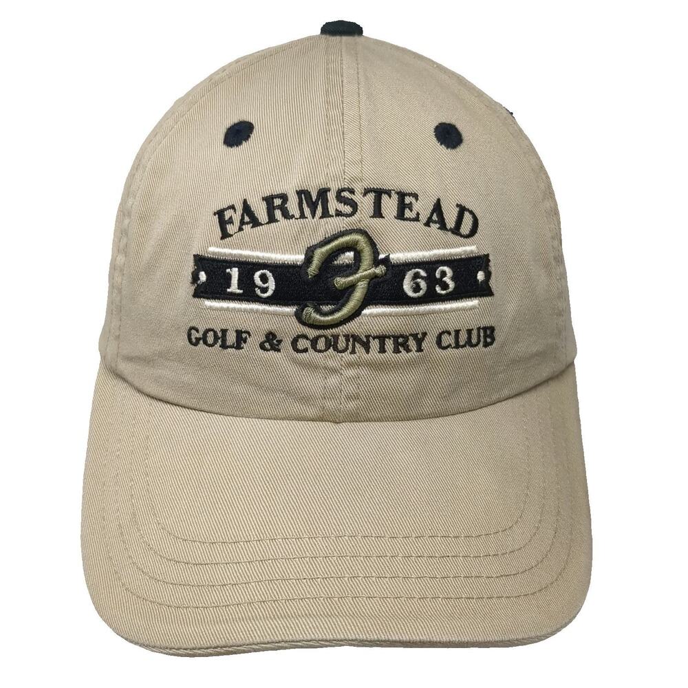 Imperial Farmstead Golf Country Club Baseball Cap Beige One Size Hat Strapback
